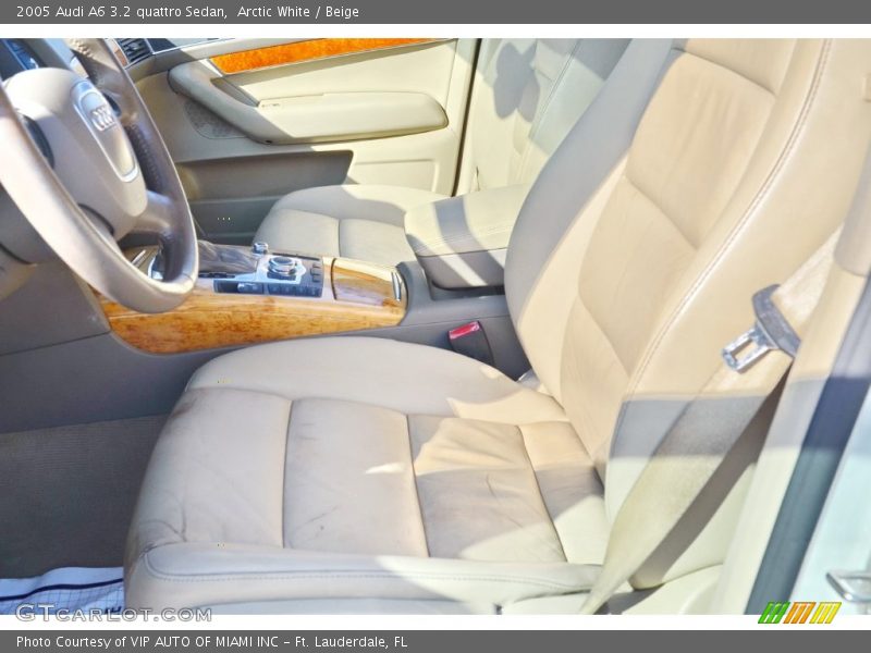 Arctic White / Beige 2005 Audi A6 3.2 quattro Sedan