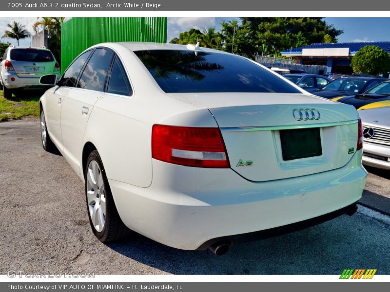 Arctic White / Beige 2005 Audi A6 3.2 quattro Sedan