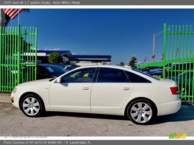 Arctic White / Beige 2005 Audi A6 3.2 quattro Sedan