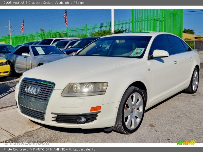 Arctic White / Beige 2005 Audi A6 3.2 quattro Sedan