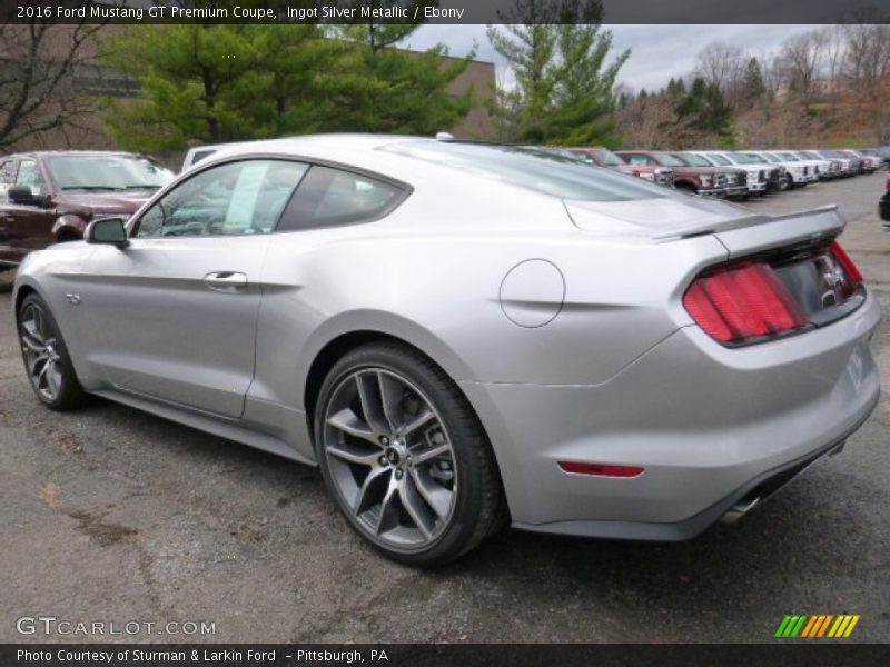 Ingot Silver Metallic / Ebony 2016 Ford Mustang GT Premium Coupe
