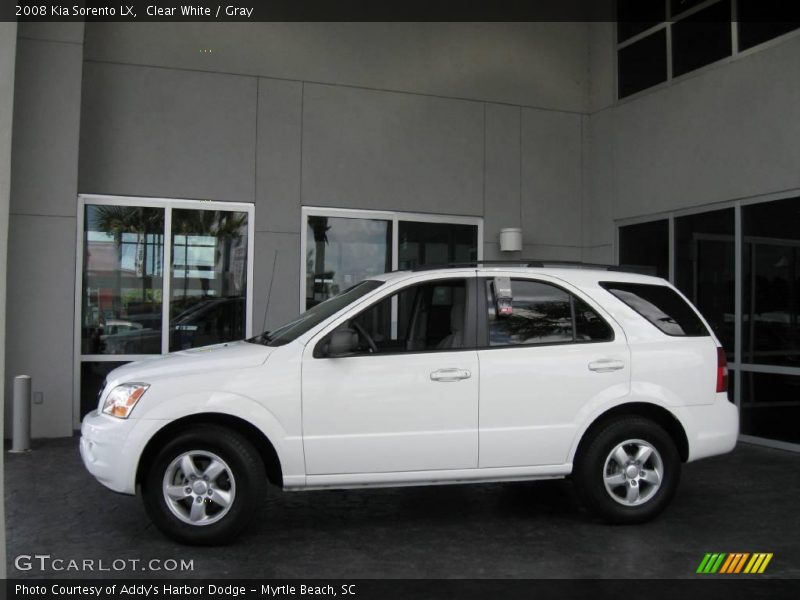Clear White / Gray 2008 Kia Sorento LX