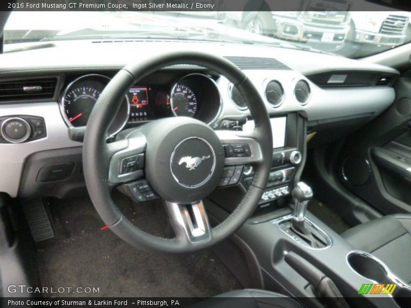 Ingot Silver Metallic / Ebony 2016 Ford Mustang GT Premium Coupe