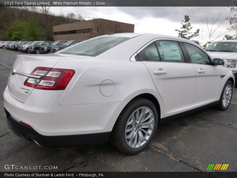 White Platinum Metallic / Dune 2015 Ford Taurus Limited