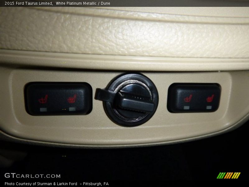 White Platinum Metallic / Dune 2015 Ford Taurus Limited