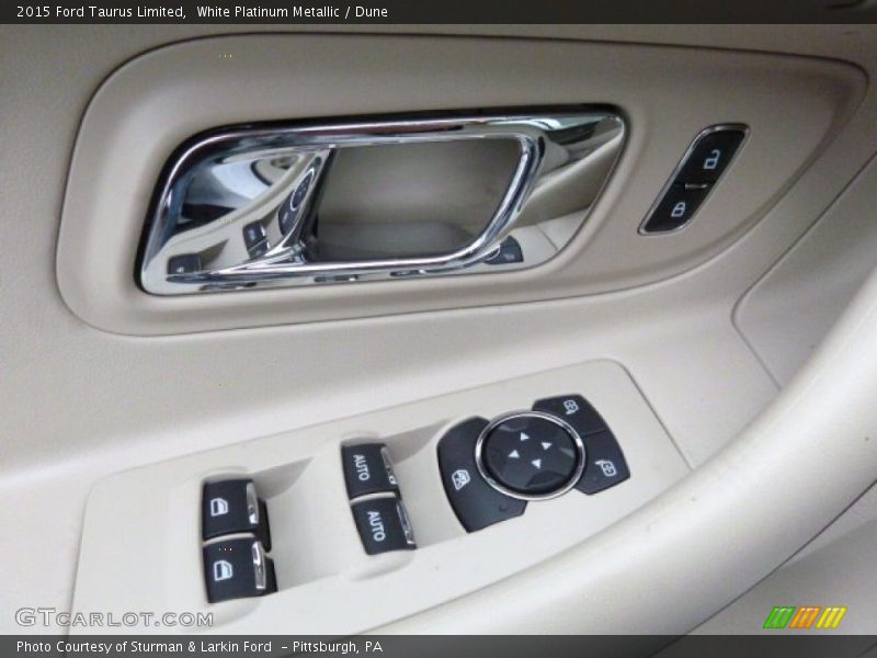 White Platinum Metallic / Dune 2015 Ford Taurus Limited