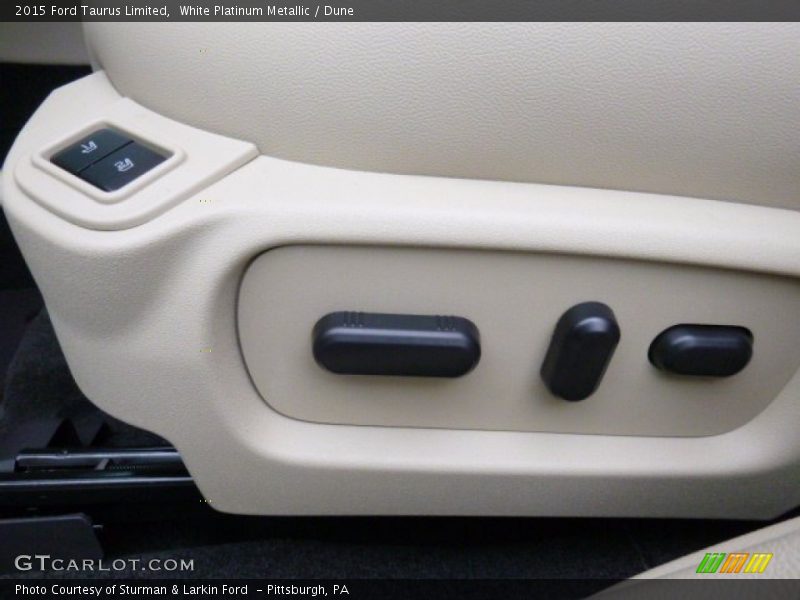 White Platinum Metallic / Dune 2015 Ford Taurus Limited