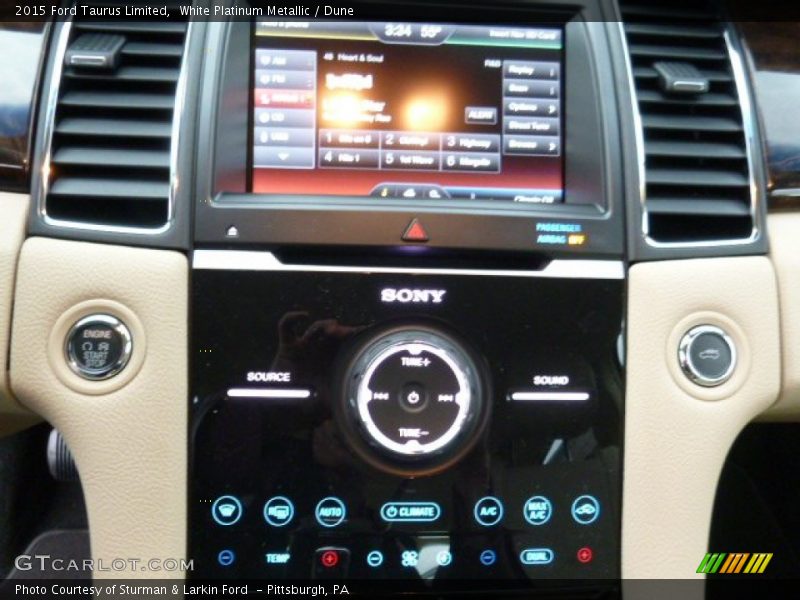 White Platinum Metallic / Dune 2015 Ford Taurus Limited