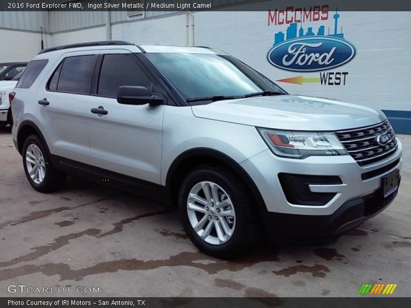 Ingot Silver Metallic / Medium Light Camel 2016 Ford Explorer FWD