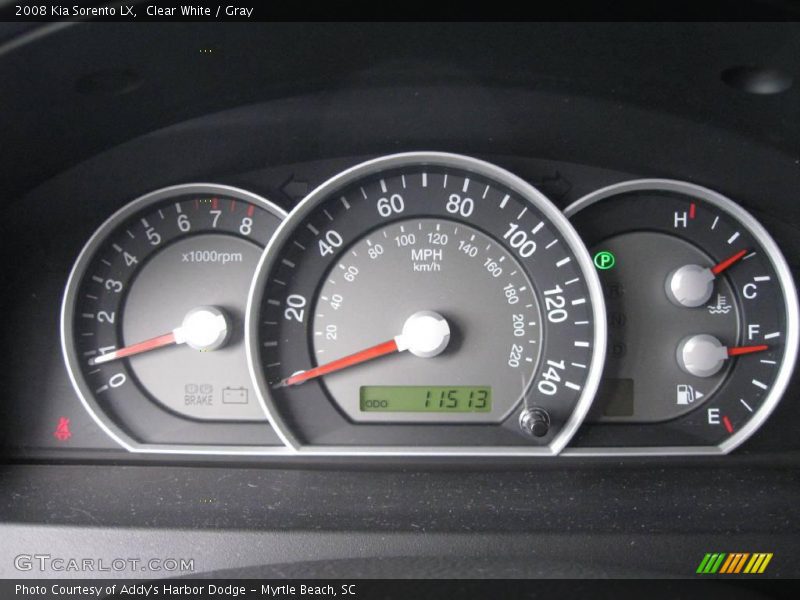 Clear White / Gray 2008 Kia Sorento LX