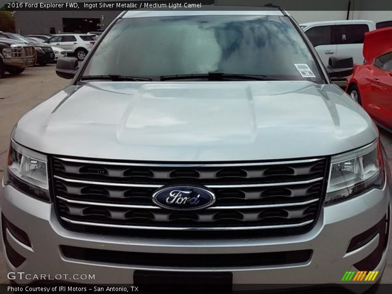 Ingot Silver Metallic / Medium Light Camel 2016 Ford Explorer FWD