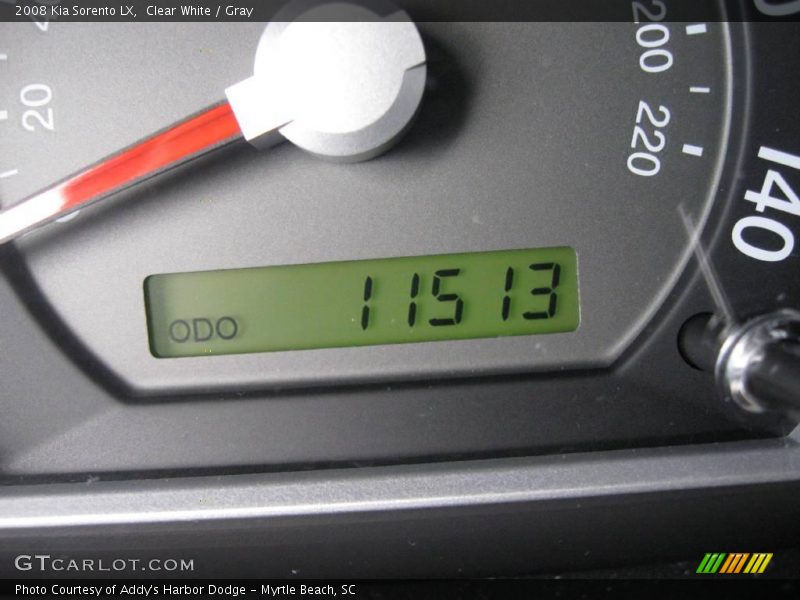Clear White / Gray 2008 Kia Sorento LX