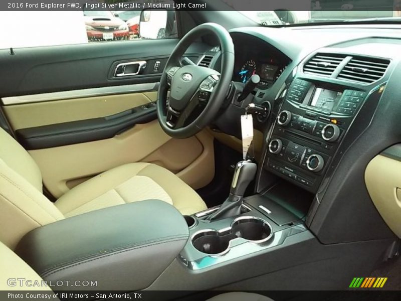 Ingot Silver Metallic / Medium Light Camel 2016 Ford Explorer FWD