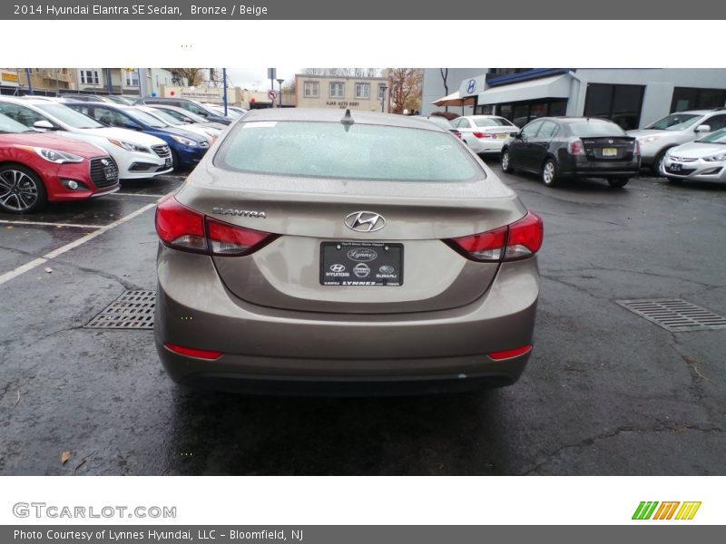 Bronze / Beige 2014 Hyundai Elantra SE Sedan
