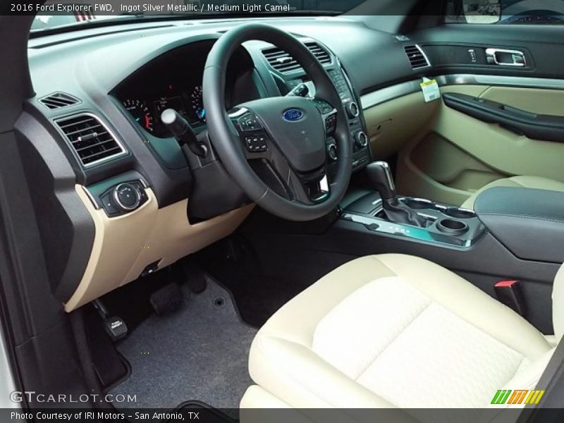 Ingot Silver Metallic / Medium Light Camel 2016 Ford Explorer FWD