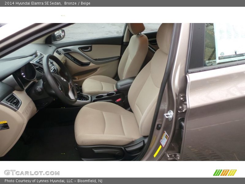 Bronze / Beige 2014 Hyundai Elantra SE Sedan