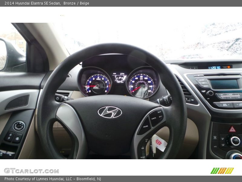 Bronze / Beige 2014 Hyundai Elantra SE Sedan