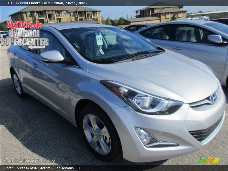 Silver / Black 2016 Hyundai Elantra Value Edition