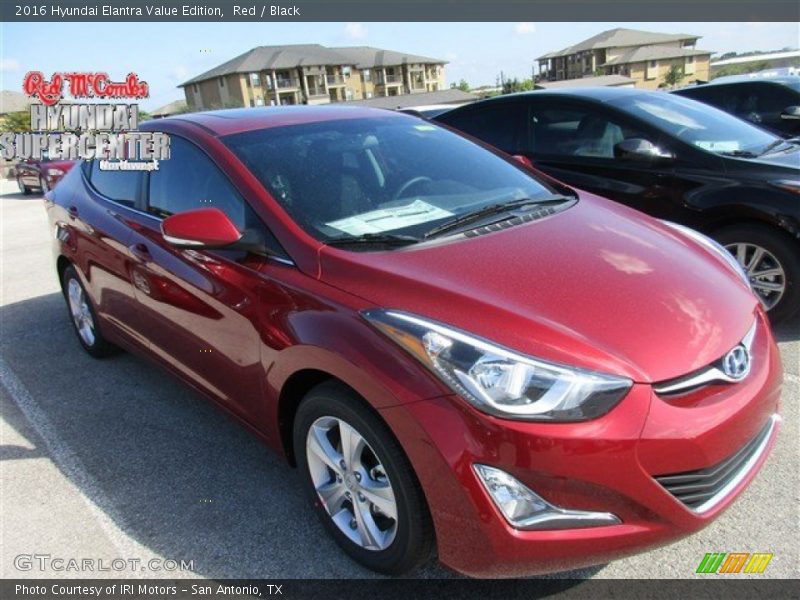 Red / Black 2016 Hyundai Elantra Value Edition