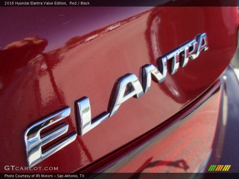 Red / Black 2016 Hyundai Elantra Value Edition