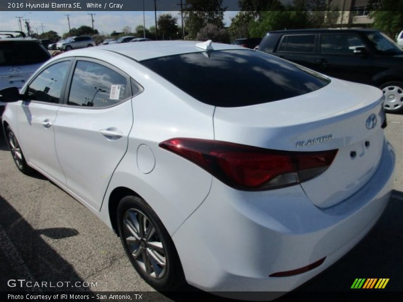 White / Gray 2016 Hyundai Elantra SE