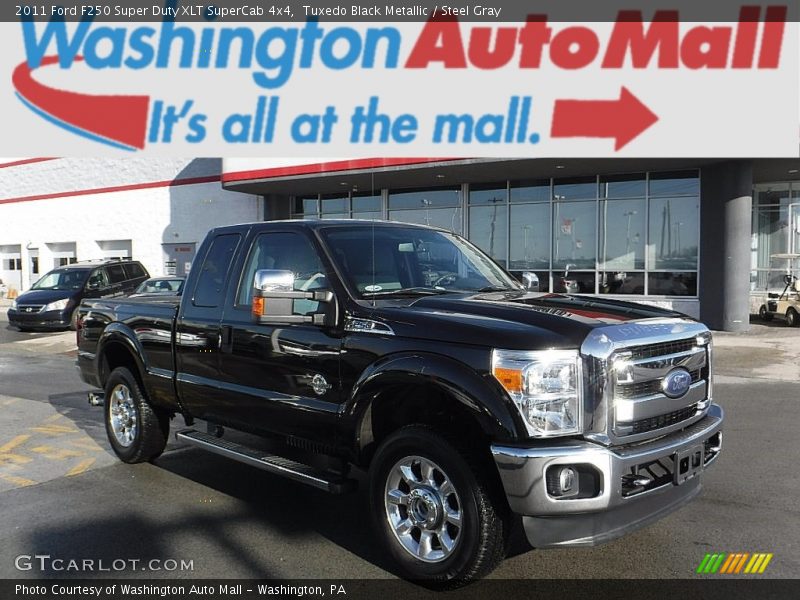 Tuxedo Black Metallic / Steel Gray 2011 Ford F250 Super Duty XLT SuperCab 4x4