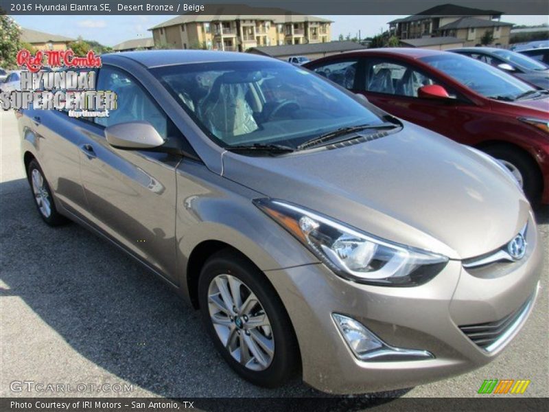 Desert Bronze / Beige 2016 Hyundai Elantra SE