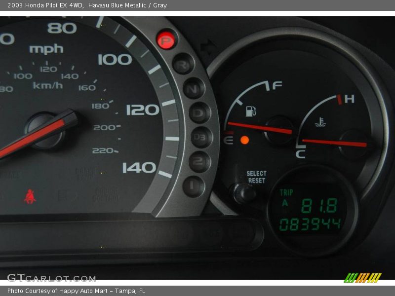 Havasu Blue Metallic / Gray 2003 Honda Pilot EX 4WD