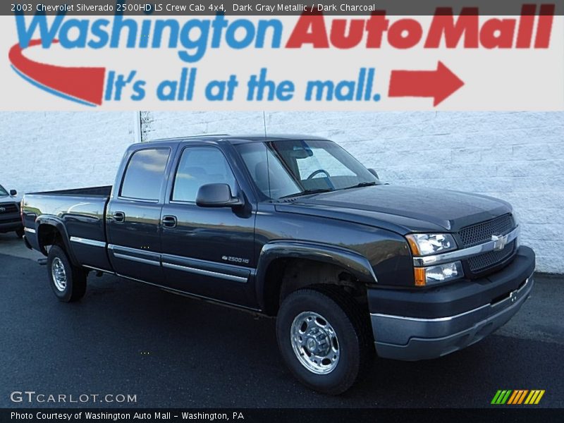 Dark Gray Metallic / Dark Charcoal 2003 Chevrolet Silverado 2500HD LS Crew Cab 4x4