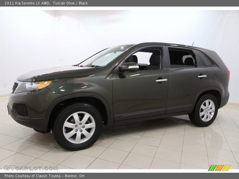 Tuscan Olive / Black 2011 Kia Sorento LX AWD