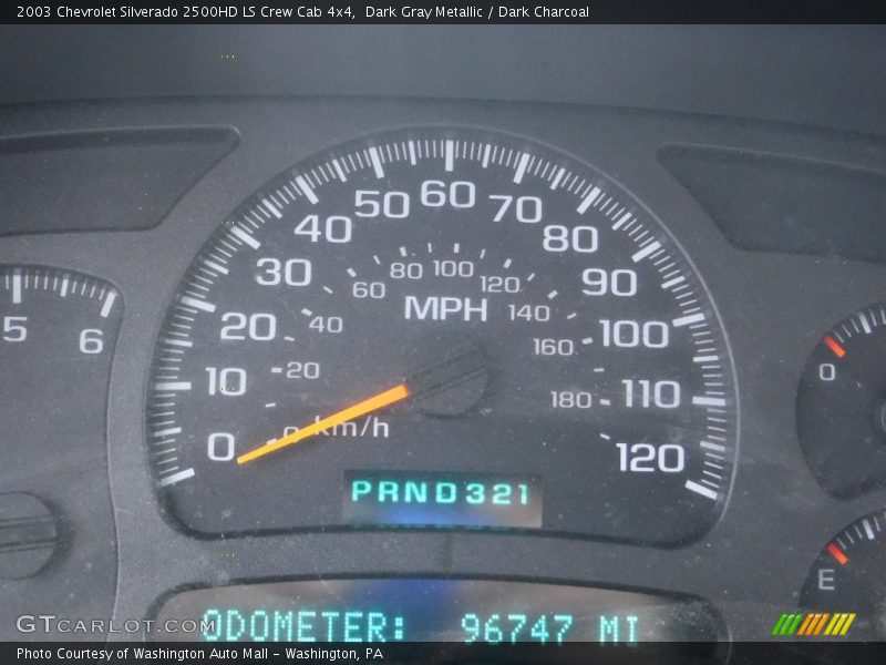 Dark Gray Metallic / Dark Charcoal 2003 Chevrolet Silverado 2500HD LS Crew Cab 4x4