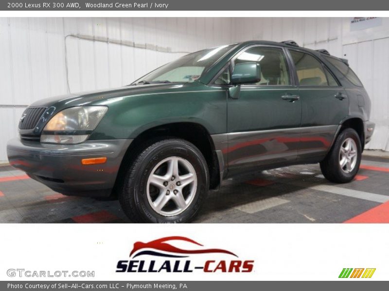 Woodland Green Pearl / Ivory 2000 Lexus RX 300 AWD