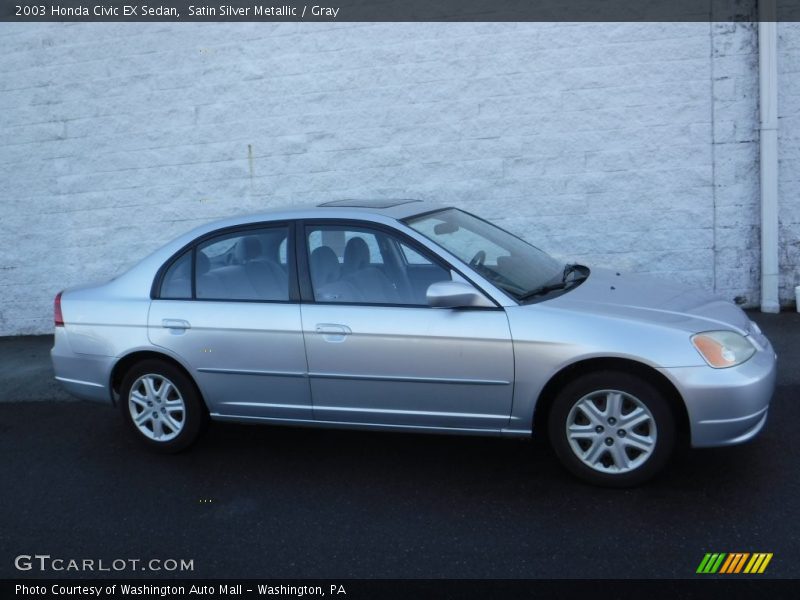 Satin Silver Metallic / Gray 2003 Honda Civic EX Sedan