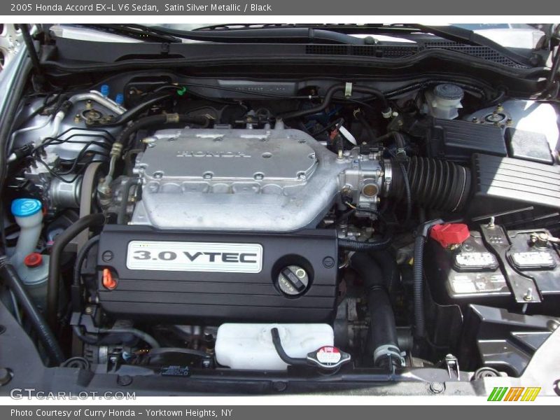 Satin Silver Metallic / Black 2005 Honda Accord EX-L V6 Sedan
