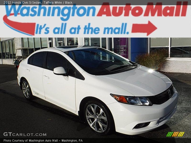 Taffeta White / Black 2012 Honda Civic Si Sedan