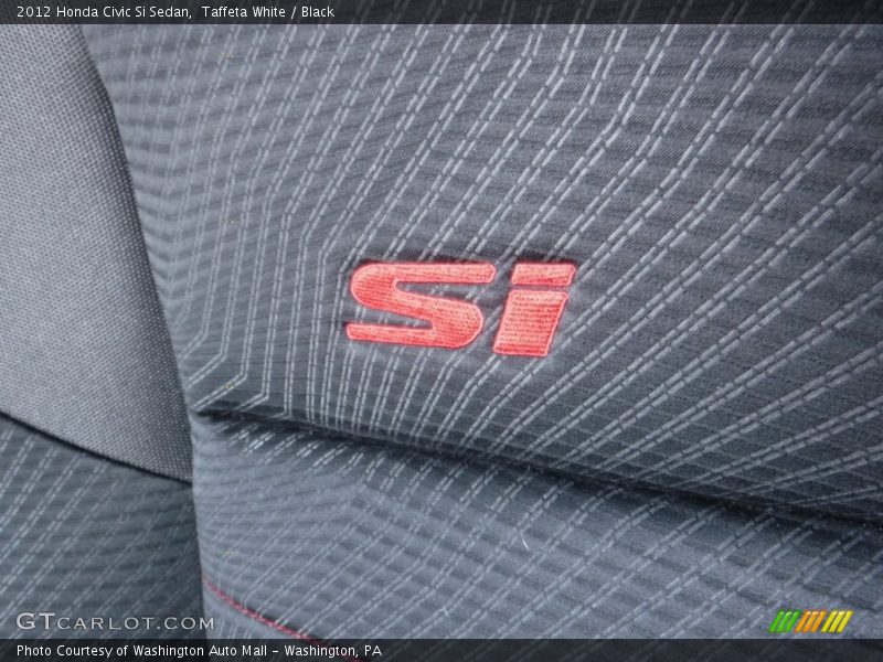 Taffeta White / Black 2012 Honda Civic Si Sedan