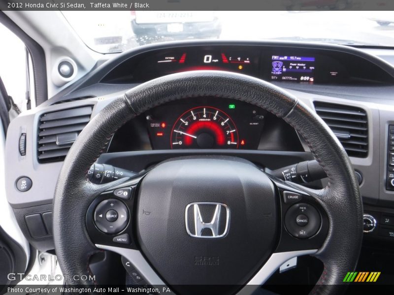 Taffeta White / Black 2012 Honda Civic Si Sedan