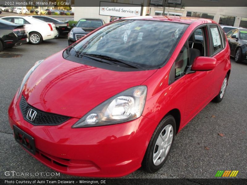 Milano Red / Gray 2012 Honda Fit