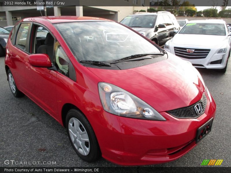 Milano Red / Gray 2012 Honda Fit