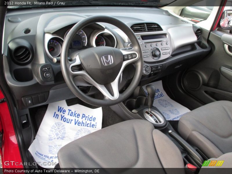 Milano Red / Gray 2012 Honda Fit