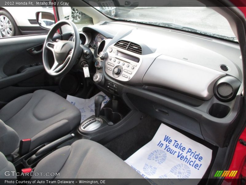Milano Red / Gray 2012 Honda Fit