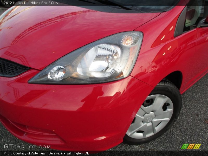 Milano Red / Gray 2012 Honda Fit