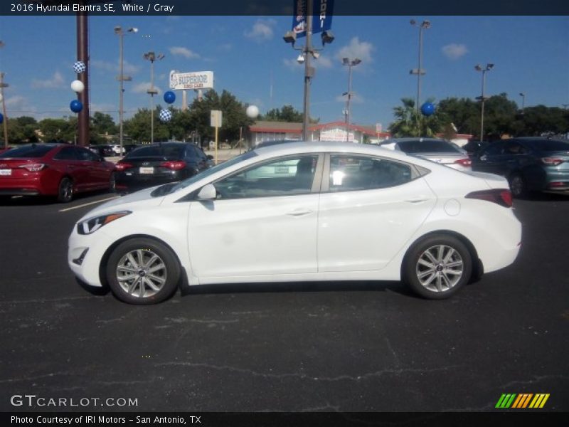 White / Gray 2016 Hyundai Elantra SE