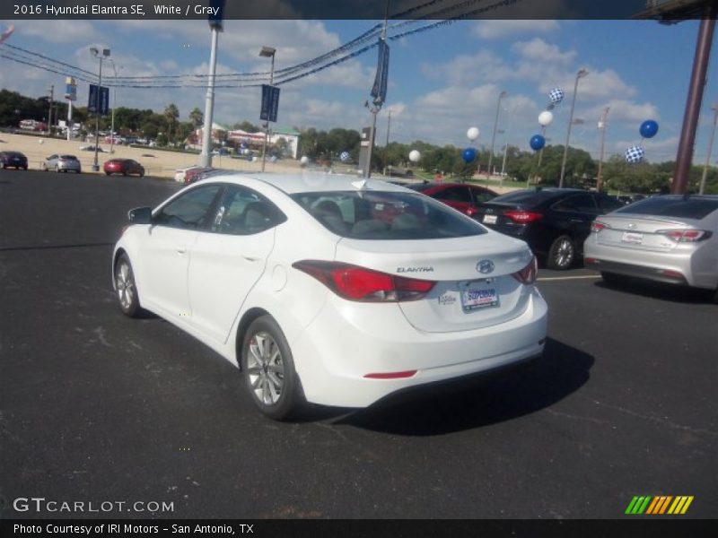 White / Gray 2016 Hyundai Elantra SE