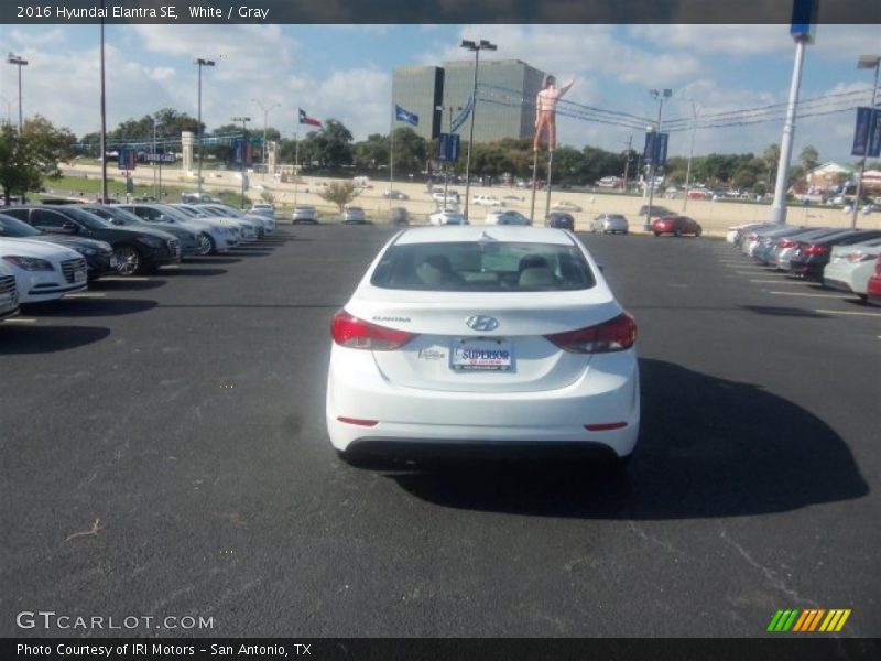 White / Gray 2016 Hyundai Elantra SE