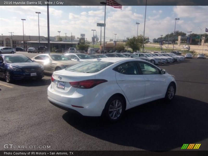 White / Gray 2016 Hyundai Elantra SE