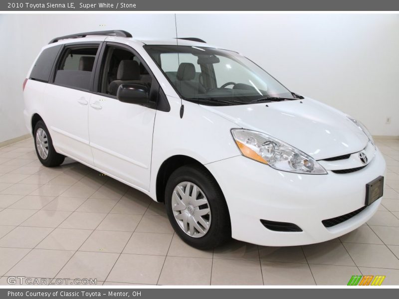 Super White / Stone 2010 Toyota Sienna LE