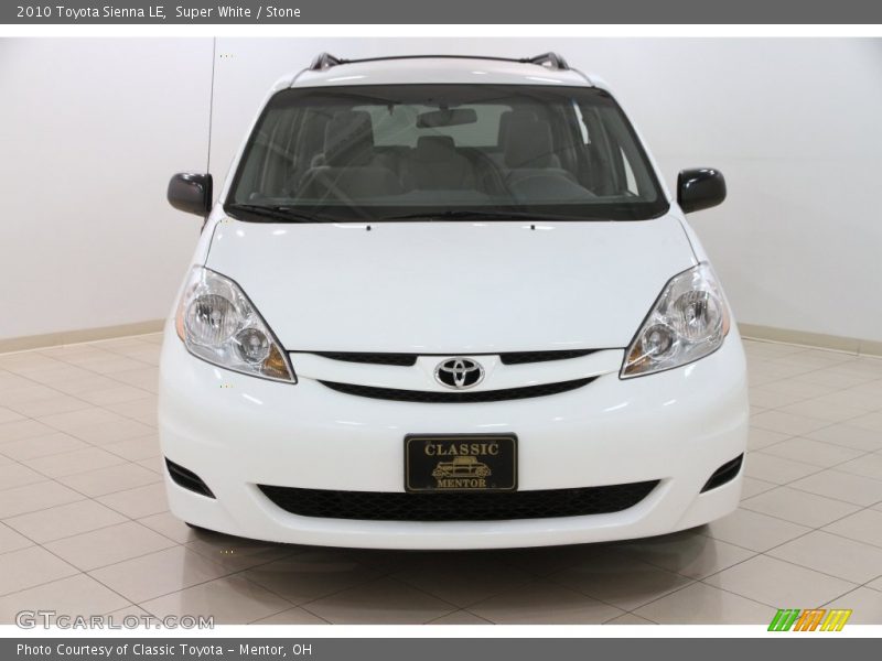 Super White / Stone 2010 Toyota Sienna LE