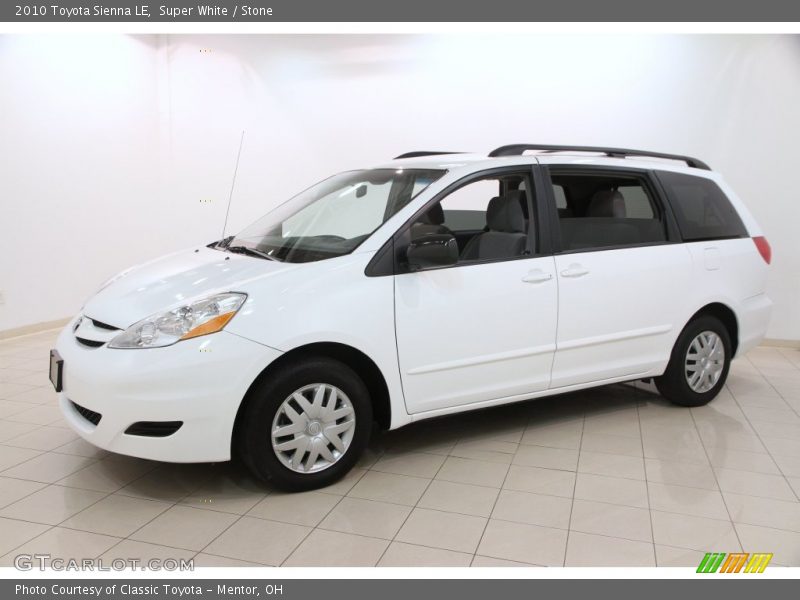 Super White / Stone 2010 Toyota Sienna LE