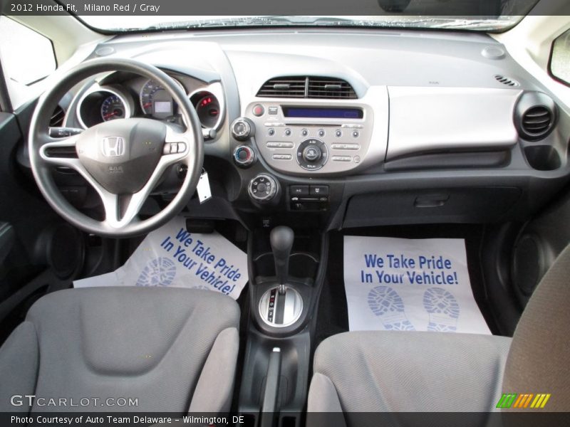 Milano Red / Gray 2012 Honda Fit